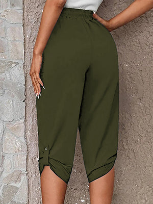Full Size Roll-Tab Capris Pants 218777441549466198f6610d73b76a6a-Max Trendsi