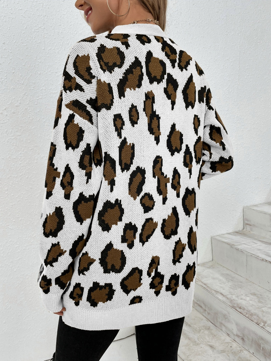 Leopard Open Front Dropped Shoulder Cardigan 21924e72-e2db-4986-98a5-512c4dff5d09-Max Glownestbest