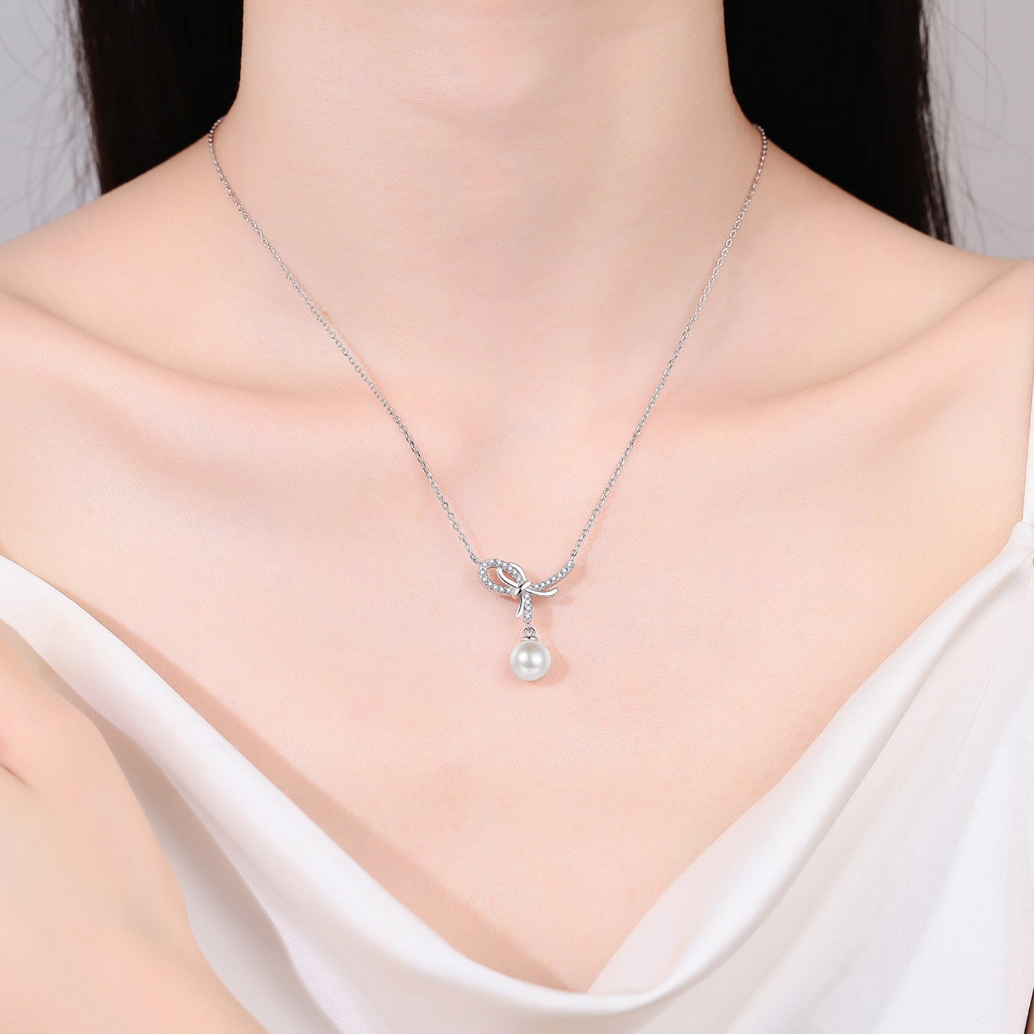 Natural Pearl Pendant Moissanite 925 Sterling Silver Necklace 224e953f-4ccc-41c2-9d62-37bcbafeadf1-Max Trendsi