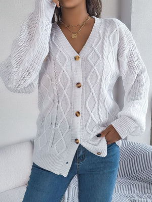 Cable-Knit Long Sleeve Cardigan 231bb519-f2d9-42a4-821a-f78578575849-Max Glownestbest
