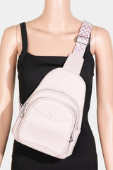 Fame Textured PU Leather Sling Bag Blush Pink One Size 237b7e44-909a-4ead-9629-92aff8374b38-Max Trendsi