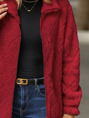 Glownestbest ® | Fuzzy Pocketed Zip Up Jacket 250a121a-c2fd-4abd-a47a-9fb56618a43e-Max Glownestbest