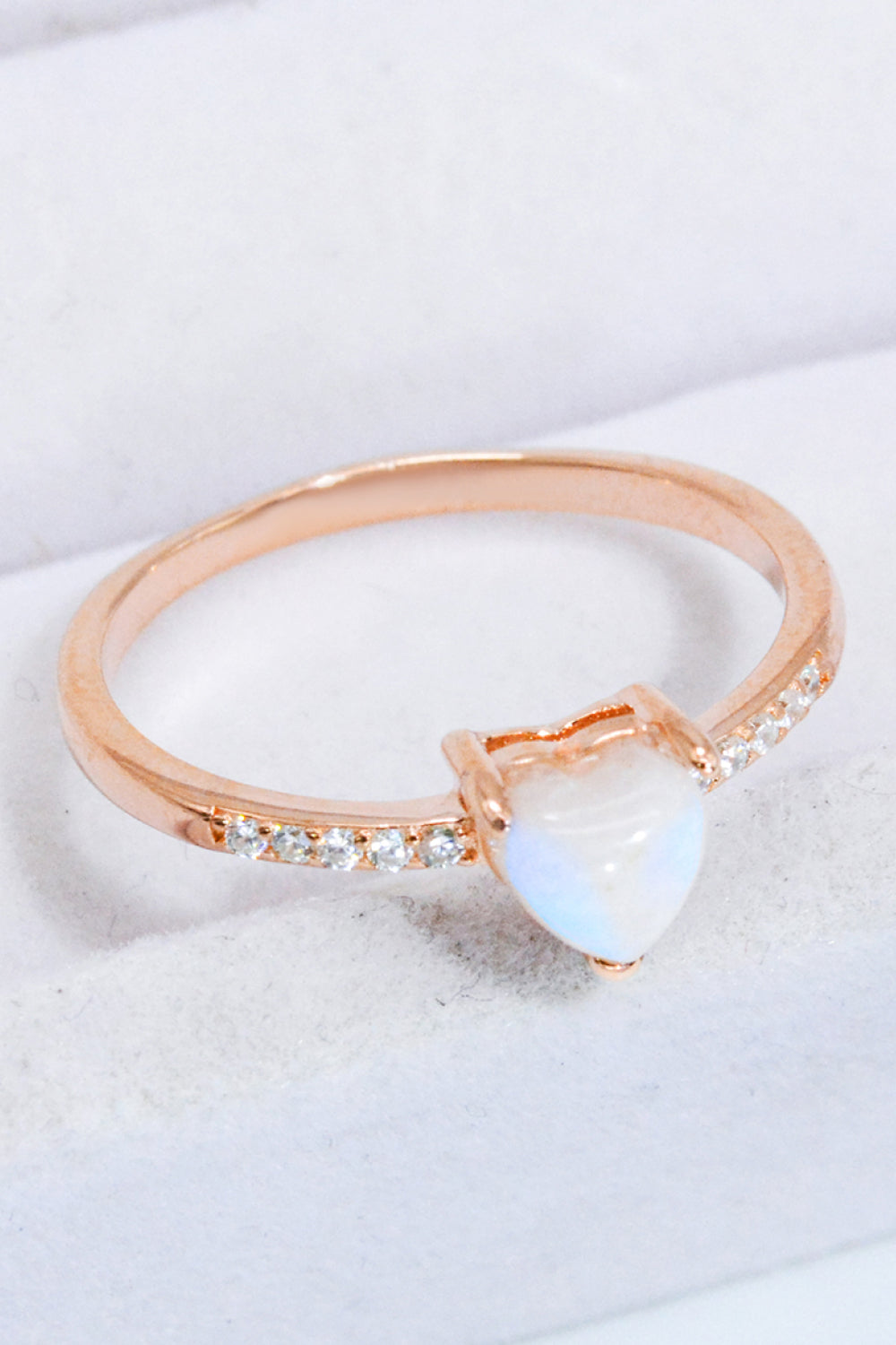 Natural Moonstone Heart 18K Rose Gold-Plated Ring Rose Gold 25c9e7ea16624181a17ab6ad4be8b777-Max Trendsi