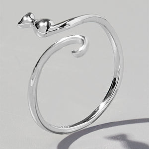 Cat Shape 925 Sterling Silver Ring 25f80d0f-5a24-4b1e-a6ad-111b709116d9-Max Trendsi