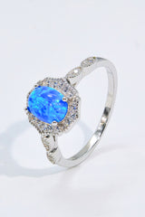 Opal and Zircon 925 Sterling Silver Ring Blue 261207ee260746cbb5c385147ef4162e-Max Trendsi