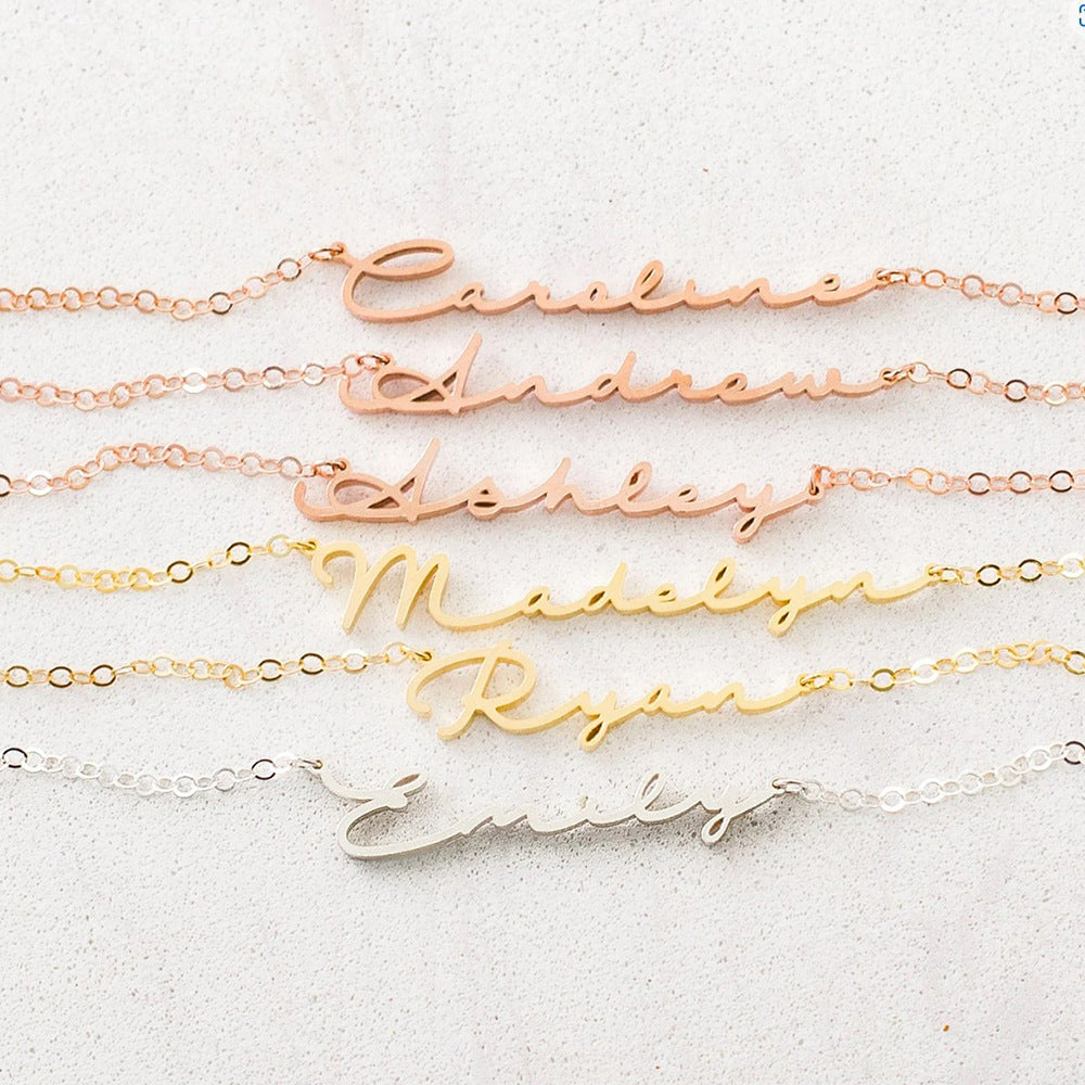 Fashionable Customizable Letter Name Necklace 26e83b12-4fef-49ff-ae00-5dbad76404c2 Artshiney