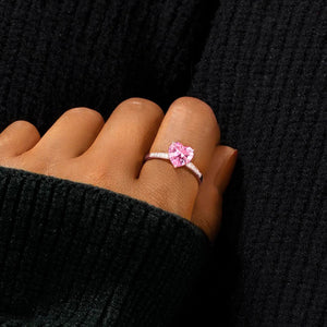 Heart Zircon 925 Sterling Silver Ring 271b4a10-b773-4188-bf79-73e91f9b51ec-Max Trendsi