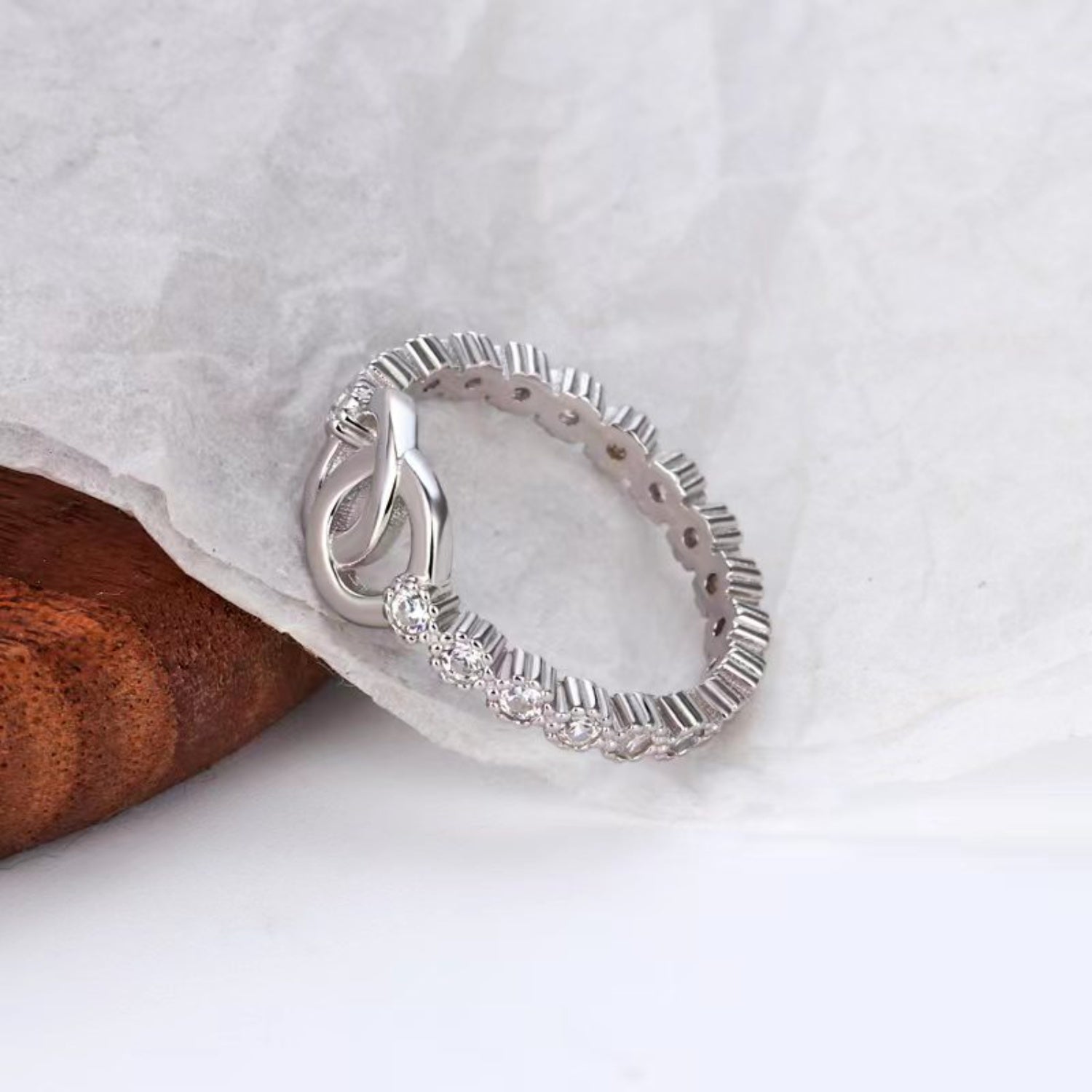 925 Sterling Silver Zircon Ring 27290559-0bfe-4bbc-8fcc-e8453490cbca-Max Trendsi