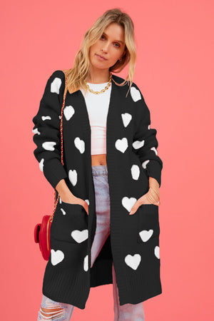 Heart Graphic Open Front Cardigan with Pockets 27c068bb8a494797b31951c916dcdeb5-Max Glownestbest