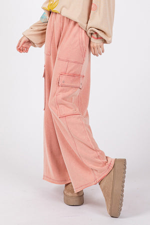 SAGE + FIG Knit Terry Mineral Wash Wide Leg Pants 28e2b9f4-511e-445e-92f1-6de101ffd33c-Max Trendsi