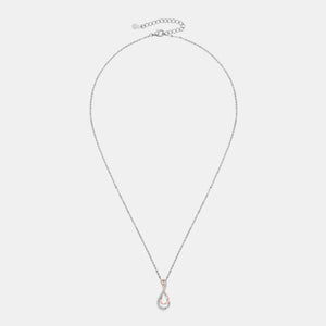 925 Sterling Silver Inlaid Moissanite Infinity Pendant Necklace 29637196-9278-4f75-97bc-21d85857a2da-Max Trendsi