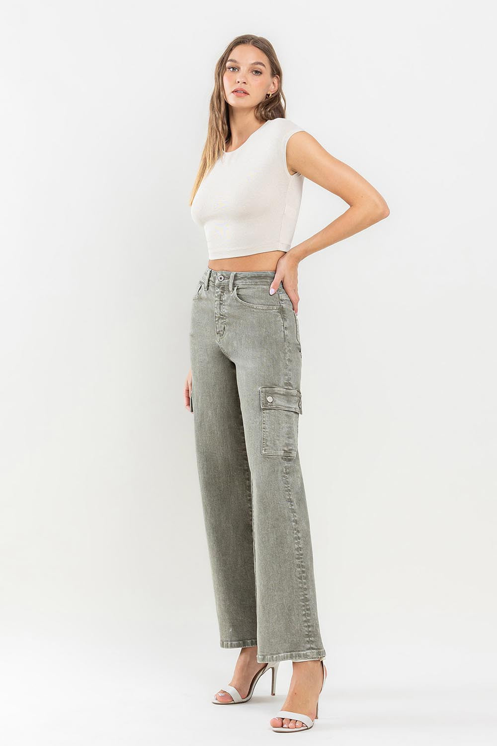 Vervet by Flying Monkey 90's Super High Rise Cargo Jeans 296e196b-87b7-494c-a1f1-dc99c42b644f-Max Trendsi