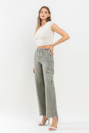 Vervet by Flying Monkey 90's Super High Rise Cargo Jeans 296e196b-87b7-494c-a1f1-dc99c42b644f-Max Trendsi