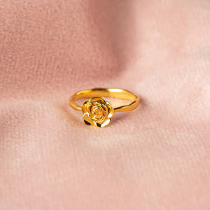 Rose Shape 18K Gold-Plated Ring 29a44dce-c526-4992-b3cc-aa239228758e-Max Trendsi