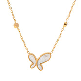 18K Gold Exquisite Fashion Butterfly Inlaid Diamond Design Versatile Necklace Only 29da0051-4d70-4c39-917c-e8e2b958f475 Artshiney