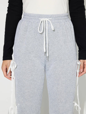 Drawstring Bow Pants 2a5bcffb-3b1f-4555-b2ae-d3398986c86e-Max Trendsi