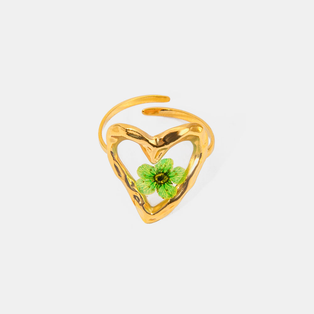 Stainless Steel Eternal Flower Ring Gold One Size 2b5086a8-6dd9-4882-aae4-468b0db0715f-Max Trendsi
