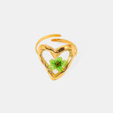 Stainless Steel Eternal Flower Ring Gold One Size 2b5086a8-6dd9-4882-aae4-468b0db0715f-Max Trendsi