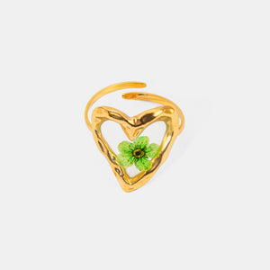 Stainless Steel Eternal Flower Ring Gold One Size 2b5086a8-6dd9-4882-aae4-468b0db0715f-Max Trendsi