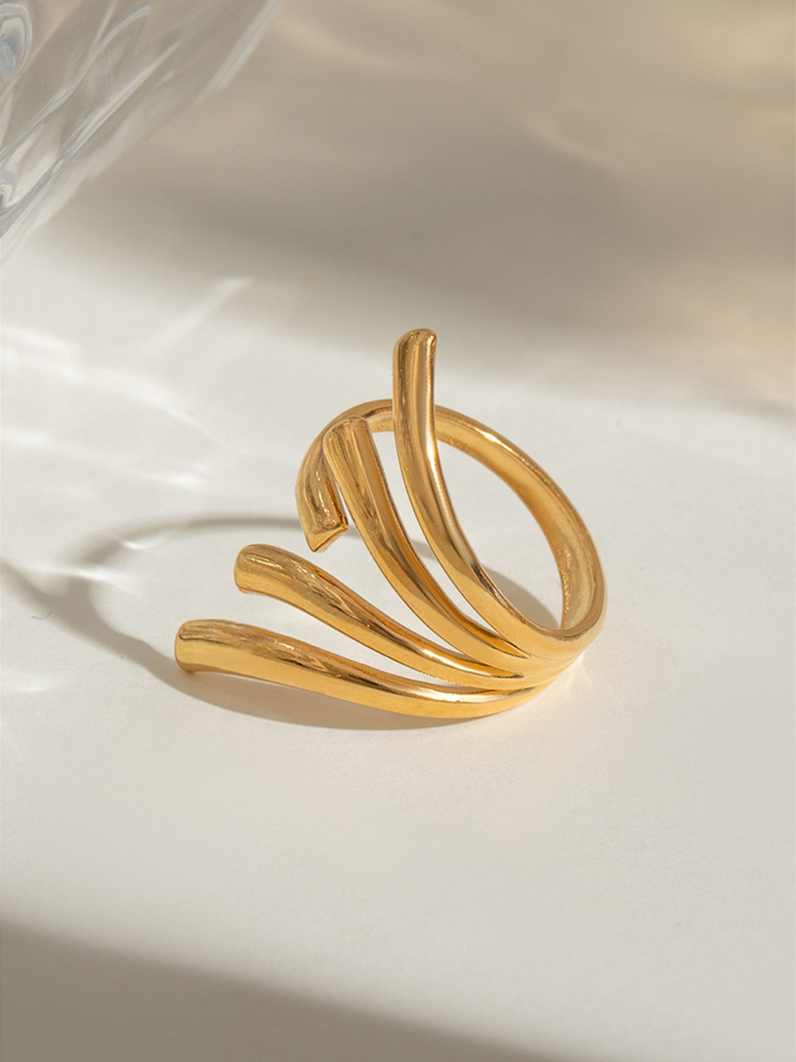 18K Gold-Plated Stainless Steel Irregular Open Ring 2b5e4399-bad0-4ba8-b509-a2a40b90001d-Max Trendsi