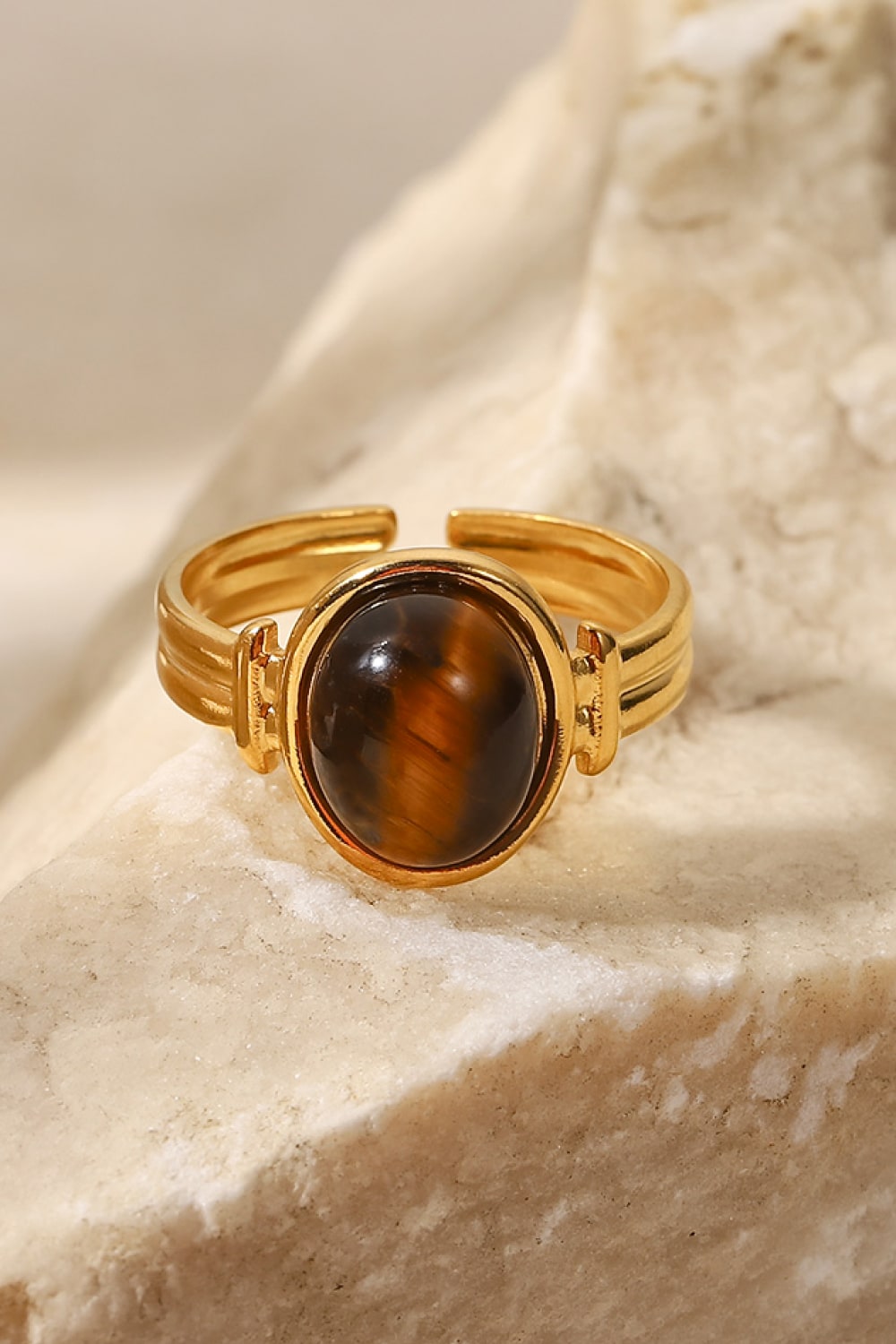 18K Gold Plated Open Ring 2c0fc0d567db44188ce1465e59e5b0f7-Max Trendsi