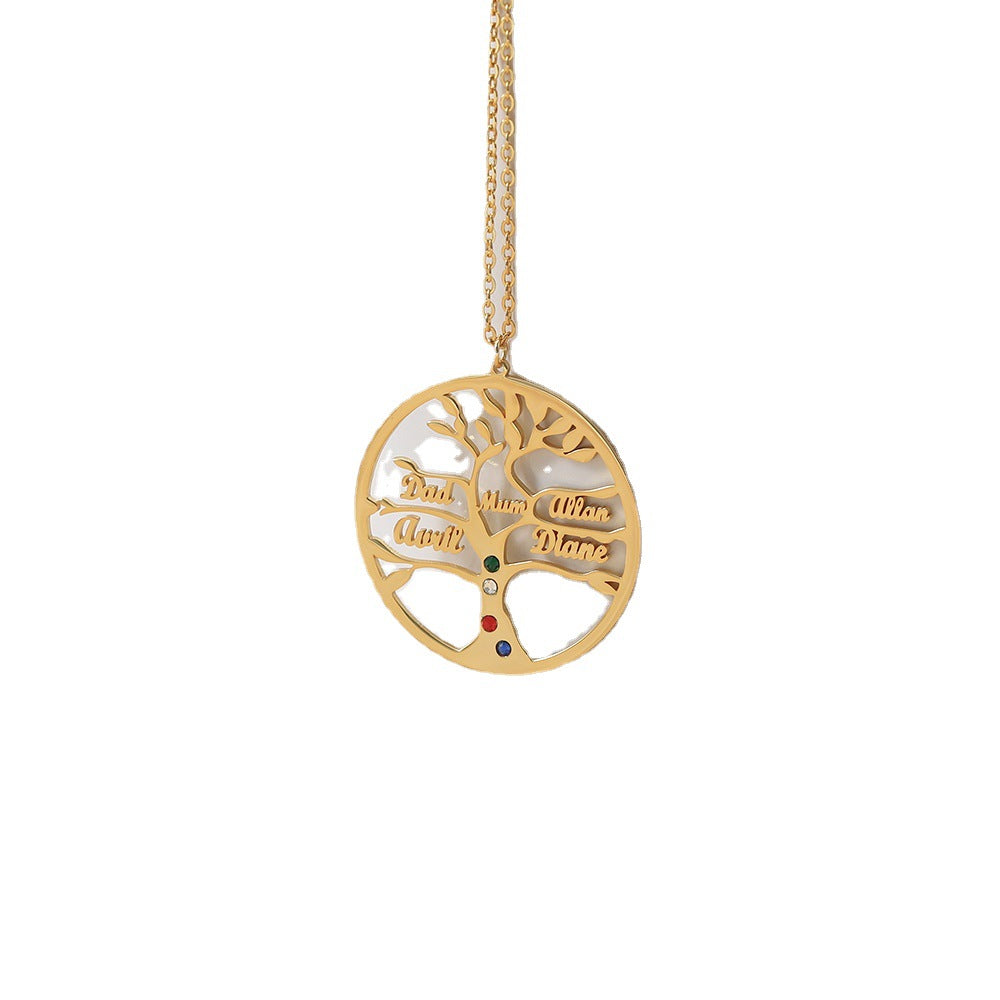 Trendy Fashion Hollow Round Matching Tree of Life Customizable Name Design Versatile Necklace 2c18f4d9-048d-4b77-bf72-ab620e94ccab Artshiney