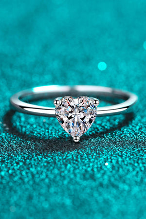 925 Sterling Silver Heart-Shaped Moissanite Solitaire Ring Silver 2d02924ab90f407682918368f3a8d8e1-Max Trendsi