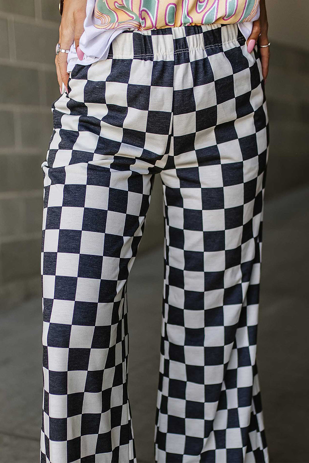 Checkered Wide Leg Pants 2d2cdb33-a372-4196-a7f0-e982f5c633ea-Max Trendsi