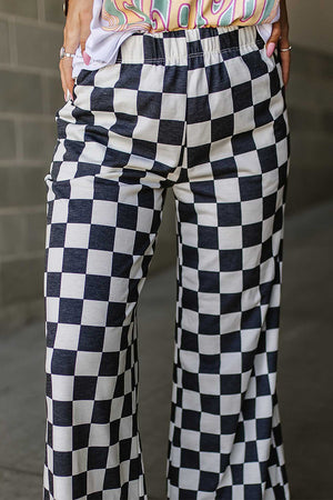 Checkered Wide Leg Pants 2d2cdb33-a372-4196-a7f0-e982f5c633ea-Max Trendsi