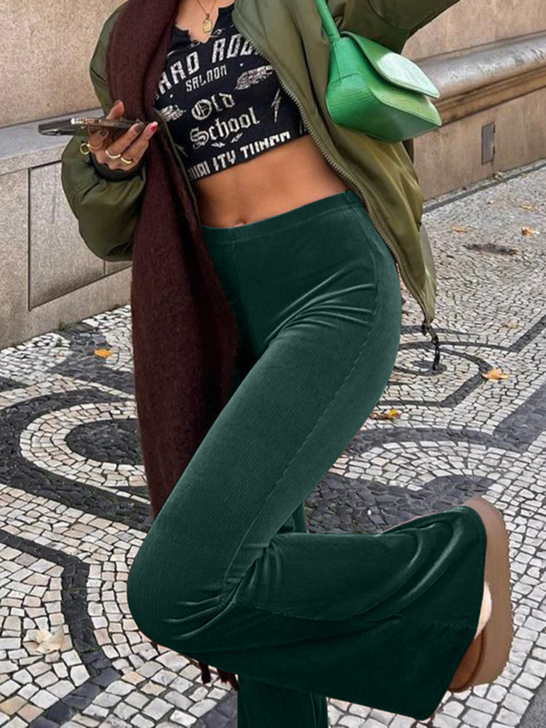 High Waist Flare Pants 2dad489d-6ab8-41b9-898a-5889928f7de8-Max Trendsi