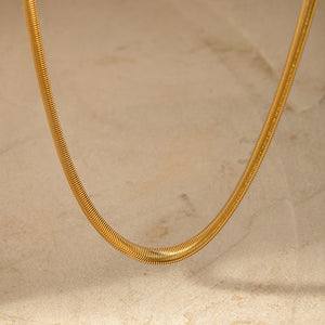 18K Gold Simple Snake Chain Necklace 2eb00c66-a2ce-43d9-82c2-081c86046998 Glownestbest