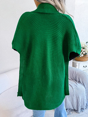 Glownestbest® | Horizontal Ribbing Open Front Slit Cardigan 2ef9532d80fb4e568725c5311102d7b6-Max Glownestbest