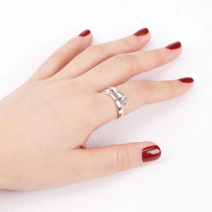 Hug Shape 925 Sterling Silver Bypass Ring 2f2593bc-225f-4a15-98ca-e5cc8f854526-Max Trendsi