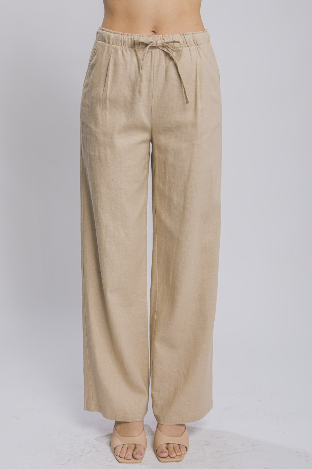 Love Tree Drawstring Wide Leg Pants with Pockets 30440ffe-900c-4853-a5a1-6be1c0b0995d-Max Trendsi