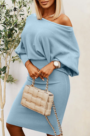 Ruched Lantern Sleeve Dress 3074d2e7-caef-45b5-8523-1a75c6135fba-Max Glownestbest