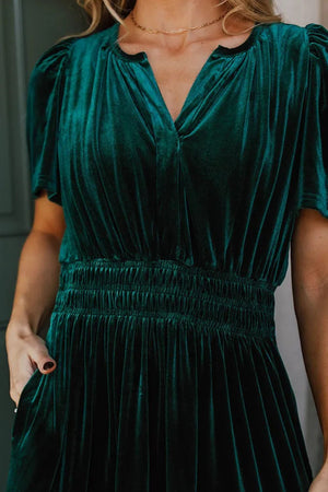 Tiered Notched Short Sleeve Dress with Pockets 31223996-0cae-433f-8941-27ffed65e789-Max Glownestbest