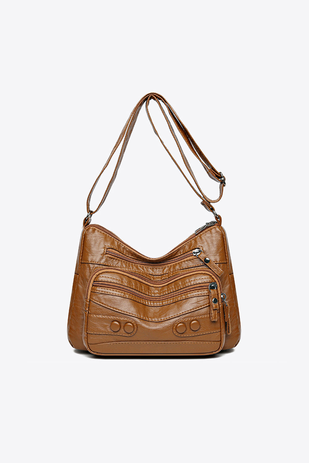 PU Leather Adjustable Strap Shoulder Bag Caramel One Size 32a98001-30e0-4446-823a-ed1a9f4cfc8e-Max Trendsi