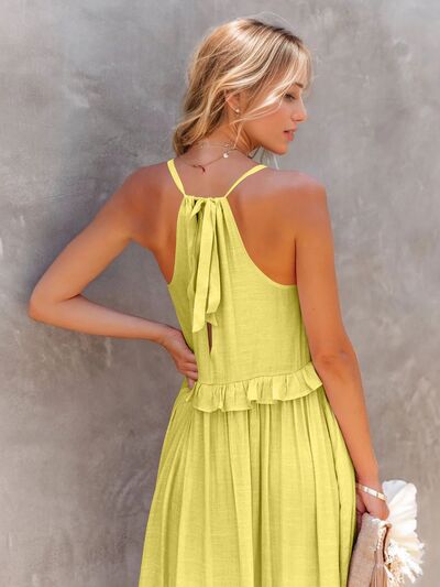 Ruffled Sleeveless Tiered Maxi Dress with Pockets 32e10e80-2d3d-419b-a7d7-87c791999309-Min Glownestbest