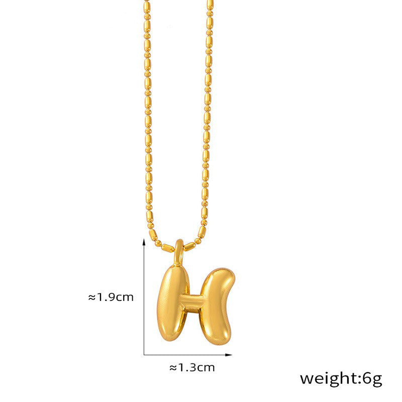 18K gold simple and elegant 26 letters design light luxury style necklace 333c6ca1-7989-4bec-bfce-9ff617e53a23 Artshiney