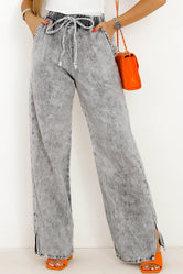 Slit Drawstring Jeans with Pockets Dark Gray 338b89e9-5e73-4368-90ec-5343f73eec6a-Max Trendsi