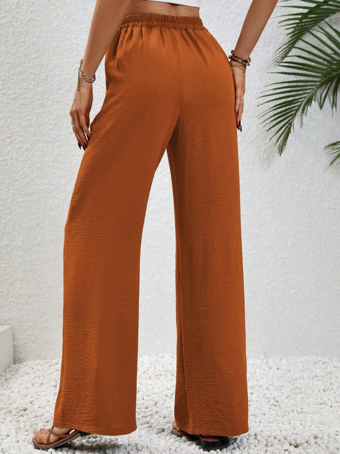 Wide Leg Drawstring Pants 3402370d-6572-4908-b342-5307586124eb-Max Trendsi