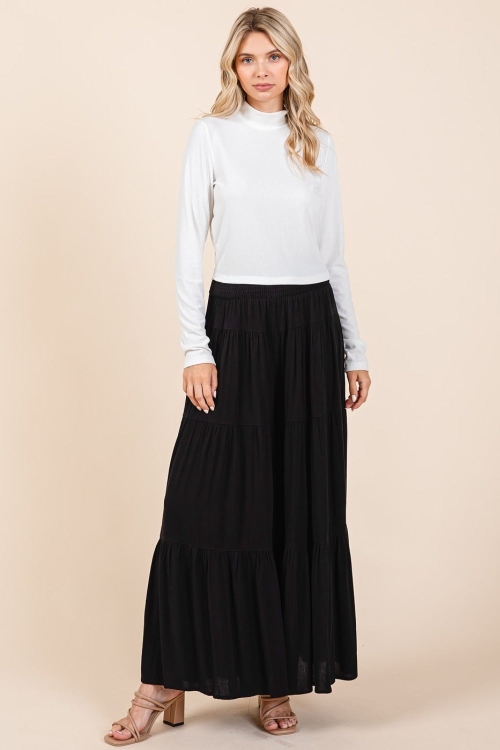 Mittoshop Tier Detail Smocked Elastic Waist Wide Leg Pants Black 345474ac-0443-4ab8-a2f4-fda121cc86ac-Max Trendsi