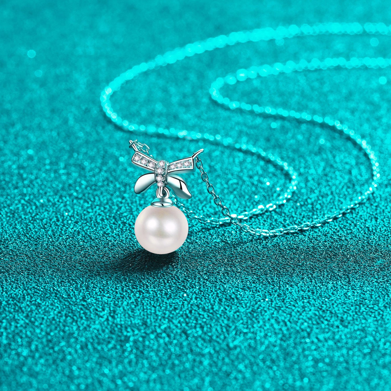 Pearl Pendant Moissanite 925 Sterling Silver Necklace 3463e9e1-0c11-4a7f-86a8-b372db9c5a37-Max Trendsi