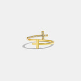 Zircon 925 Sterling Silver Double Cross Bypass Ring Gold 7 353e5396-9c03-4e2b-b027-b0aa3b00784a-Max Trendsi