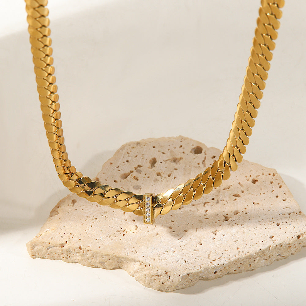 18K Gold Thick Chain Design Simple Hip Hop Style Necklace 3588320c-c7a8-449f-b2e4-fdb17dce2fa3 Artshiney