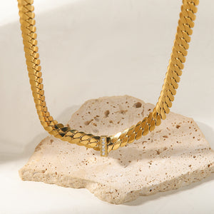 18K Gold Thick Chain Design Simple Hip Hop Style Necklace 3588320c-c7a8-449f-b2e4-fdb17dce2fa3 Artshiney