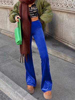 High Waist Flare Pants 35b7e686-5ec1-43fe-920a-095a6de7ed11-Max Trendsi