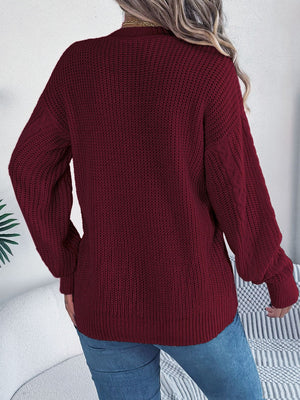 Cable-Knit Long Sleeve Cardigan 368c40be-241c-468c-9610-f9863ad77c1d-Max Glownestbest