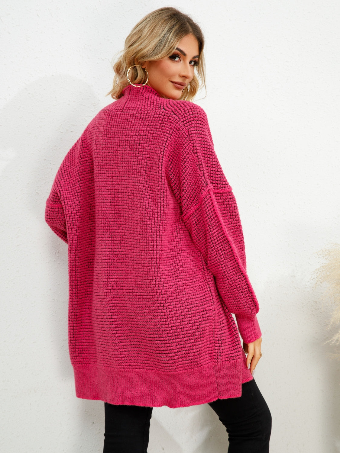 Open Front Dropped Shoulder Cardigan 37327e90-c544-4432-90f8-ef02642996d0-Max Glownestbest