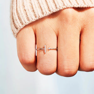 T Shape Inlaid Zircon 925 Sterling Silver Open Ring 37b658b1-63dd-44a3-9d9d-33c484cca1a7-Max Trendsi